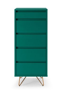 Schubladenkommode Kommode mit 4 Schubladen 45x40x110 cm MDF und Metall