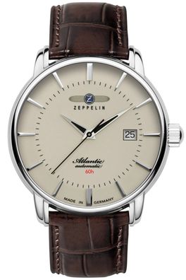 Zeppelin Herrenuhr Automatik Atlantic Braun/Beige 8460-5