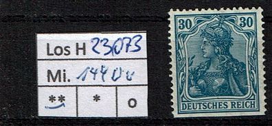 Los H23073: Deutsches Reich Mi. 144 Uu * *