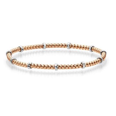 Armband 19 cm - Gold 585 - Rosé elastisch
