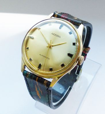 Schöne ADORA Extra Swiss Automatic 25J. Herren Vintage Armbanduhr in Top Zustand