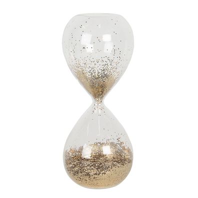 Clayre & Eef Sanduhr 8x8x19 cm Transparant Glas (Gr. 8x8x19 cm)