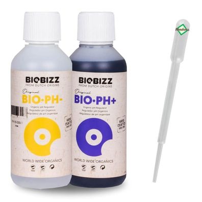 BioBizz Bio pH+ Plus 250 ml + pH- Minus Flüssig 250 ml