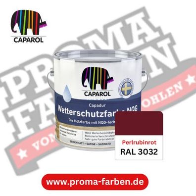 Capadur NQG Wetterschutzfarbe RAL 3032 Perlrubinrot