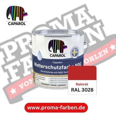 Capadur NQG Wetterschutzfarbe RAL 3028 Reinrot