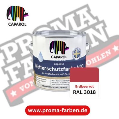 Capadur NQG Wetterschutzfarbe RAL 3018 Erdbeerrot