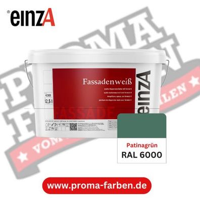 einzA Fassadenfarbe RAL 6000 Patinagrün