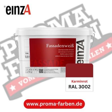 einzA Fassadenfarbe RAL 3002 Karminrot