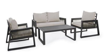 Lounge 4er Set Captiva Aluminium Anthrazit