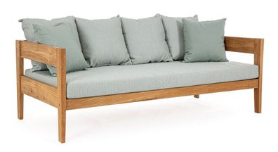 Sofa Kobo 190 x 90 x 79 cm Teakholz Türkis