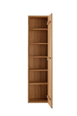 Siena Mehrzweckschrank 40x165 cm aus massiver Eiche mit 1 Tür und 5 Einlegeböden