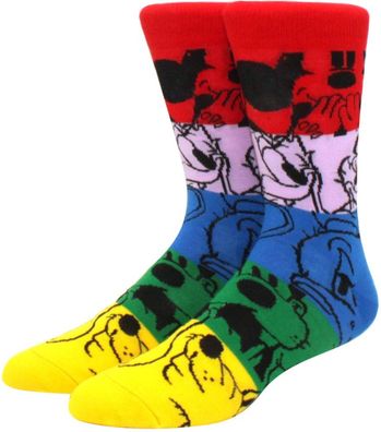 Walt Disney Charakters Socken - Disney Crew Cartoon-Socken in 3/4-Länge 360° Motiv