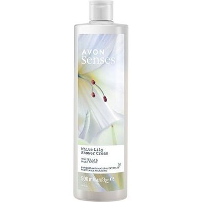 AVON Senses White Lily Duschcreme 500 ml