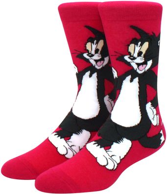 Sylvester Cat Socken - Looney Tunes Crew Cartoon-Socken in 3/4 Lustige Heroes Socken