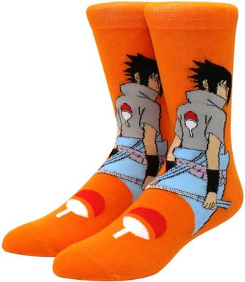 Sasuke Uchiha Socken - Naruto Crew Cartoon-Socken in 3/4-Länge - Heroes Motiv-Socken