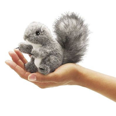 Mini Eichhörnchen, grau Fingerpuppe Folkmanis 2648 Plüschtier Stofftier Kuscheltier