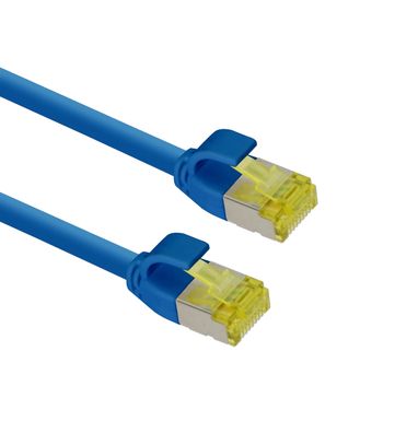 Helos 333085, 7,5 m, Cat6a, S/ FTP (S-STP), RJ-45, RJ-45, Blau, Gelb