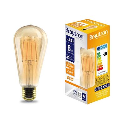 E27 6W 4W LED Dimmbar Filament Glühbirne Warmweiß Retro Vintage Kolbenform