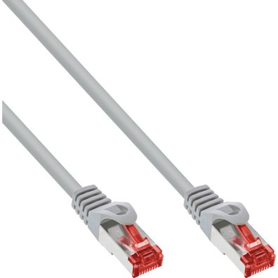 InLine Patchkabel - S/ FTP (PiMf) - Cat.6 - 250MHz - PVC - CCA - grau - 10m