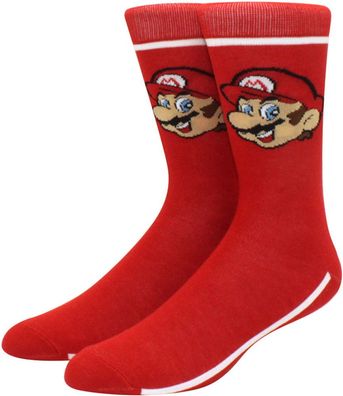 Happy Mario Rote Charakters Socken - Super Mario 360° Charakter Cartoon Motiv-Socken