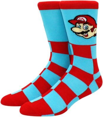 Happy Mario Blaue Charakters Socken - Super Mario 360° Charakter Cartoon Motiv-Socken