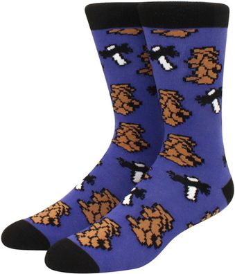 Gumba Pilzewunderland Socken - Super Mario Kart 360° Charakter Cartoon Motiv-Socken