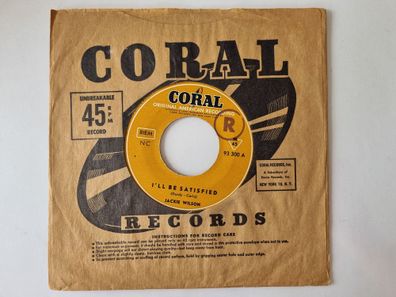 Jackie Wilson - I'll be satisfied 7'' Vinyl Germany