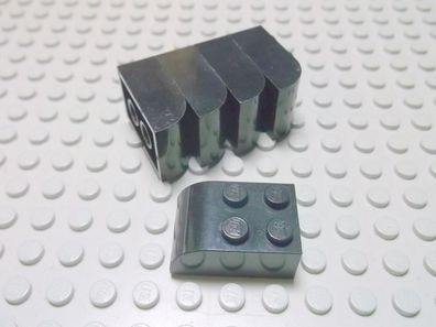 Lego 5 Halbrunde Steine 2x3 Schwarz Nummer 6215
