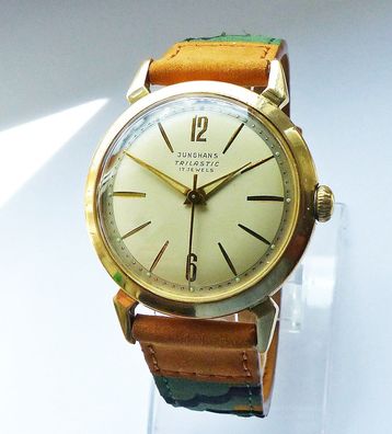 Schöne und seltene Junghans Trilastic Art-deco 17Jewels Herren Vintage Armbanduhr