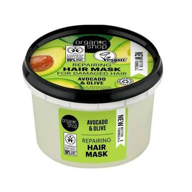 Organic Shop" Renovierende Haarmaske für geschädigtes Haar "Avocado und Olive"