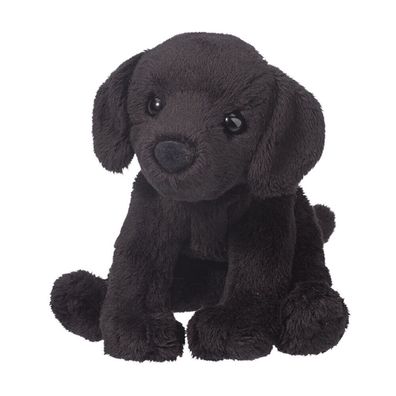 Mini Labrador schwarz, sitzend HUND Plüschtier Stofftier Kuscheltier Plüsch H=15cm