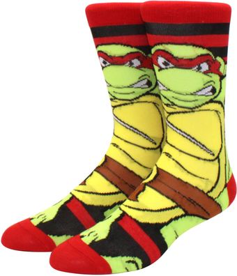 Raphael Ninja Socken - Teenage Mutant Hero Turtles Crew Cartoon-Socken in 3/4-Länge