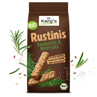 Dr. Kargs Rustinis Bio Rosmarin und Meersalz knusprig kross 125g