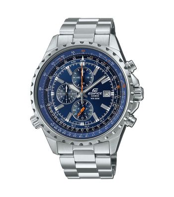 Casio Edifice Herrenuhr Neo-Display Datum Edelstahl EF-527D-2AVUEF