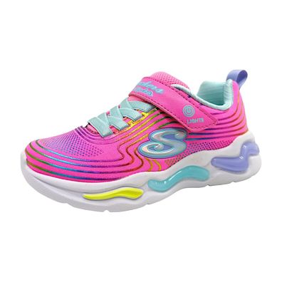 Skechers S LIGHTS WAVY BEAMS Sportschuhe Kinder Sneaker Rosa Freizeit