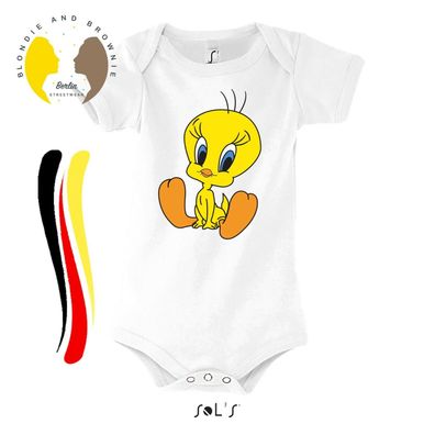 Blondie & Brownie Baby Fun Strampler Body Kinder Shirt Tweety Vogel Tunes Looney