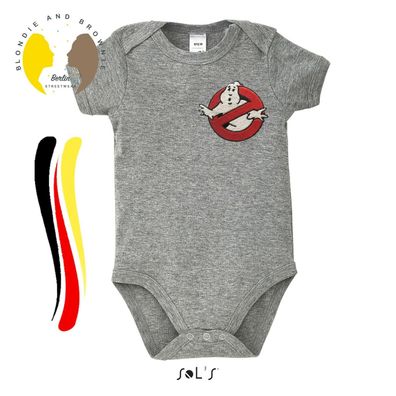 Blondie & Brownie Baby Kinder Fun Strampler Body Shirt Ghostbusters Patch Stick