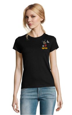 Blondie & Brownie Damen Shirt Happy Mickey Stick Patch Minnie Maus Mouse Minnie