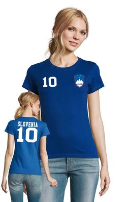 Fußball WM EM Meister Damen Shirt Trikot Slowenien Slovenia Wunschname Nummer