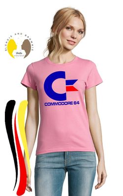 Blondie & Brownie Fun Damen Shirt Commodore 64 Nintendo Geek Nerd Konsole Fun