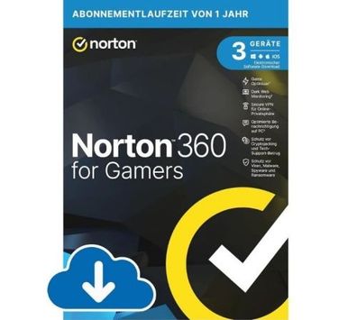 NORTON 360 DELUXE FOR GAMER / 3-Geräte /1-Jahr (lizenz per Email)