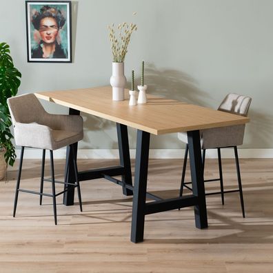 Bronx71 Bartisch Disa Eichenlook Melamin 220 x 90 x 106 cm