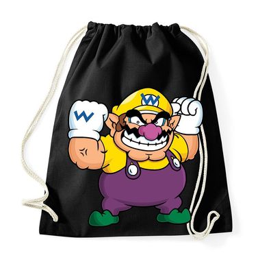 Blondie & Brownie Baumwoll Turnbeutel Beutel Tasche Wario Bösewicht Peach Mario