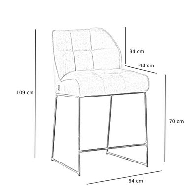 Bronx71 Barhocker Microfaser Abel anthrazit 70 cm