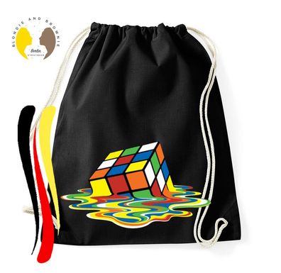 Blondie & Brownie Baumwoll Beutel Tasche Zauberwürfel Cube Rubix Nerd Sheldon