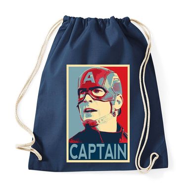 Blondie & Brownie Baumwoll Fun Turnbeutel Beutel Tasche Pop Art Captain America