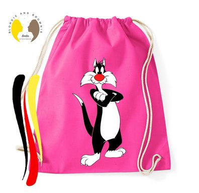 Blondie & Brownie Fun Baumwoll Beutel Tasche Silvester Katze Looney Tweety Tunes