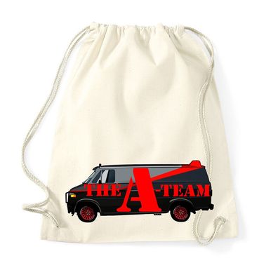 Blondie & Brownie Fun Baumwoll Tasche Sportbeutel A Team Print Van Bus Murdock