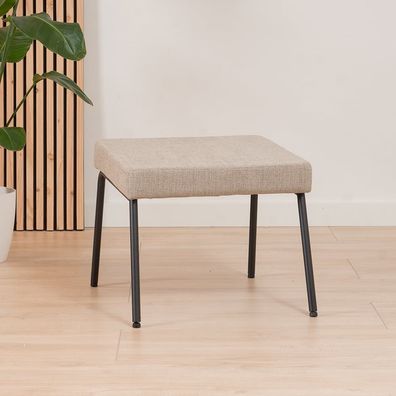 Bronx71 Hocker Espen recycelter Stoff taupe