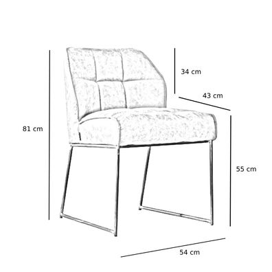 Bronx71 Esszimmerstuhl Microfaser Abel cognac